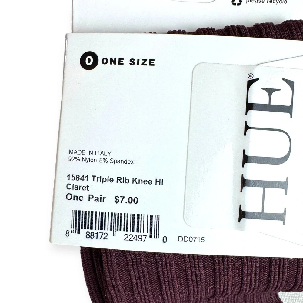 HUE Women's Knee‎ High Socks - Dark Purple